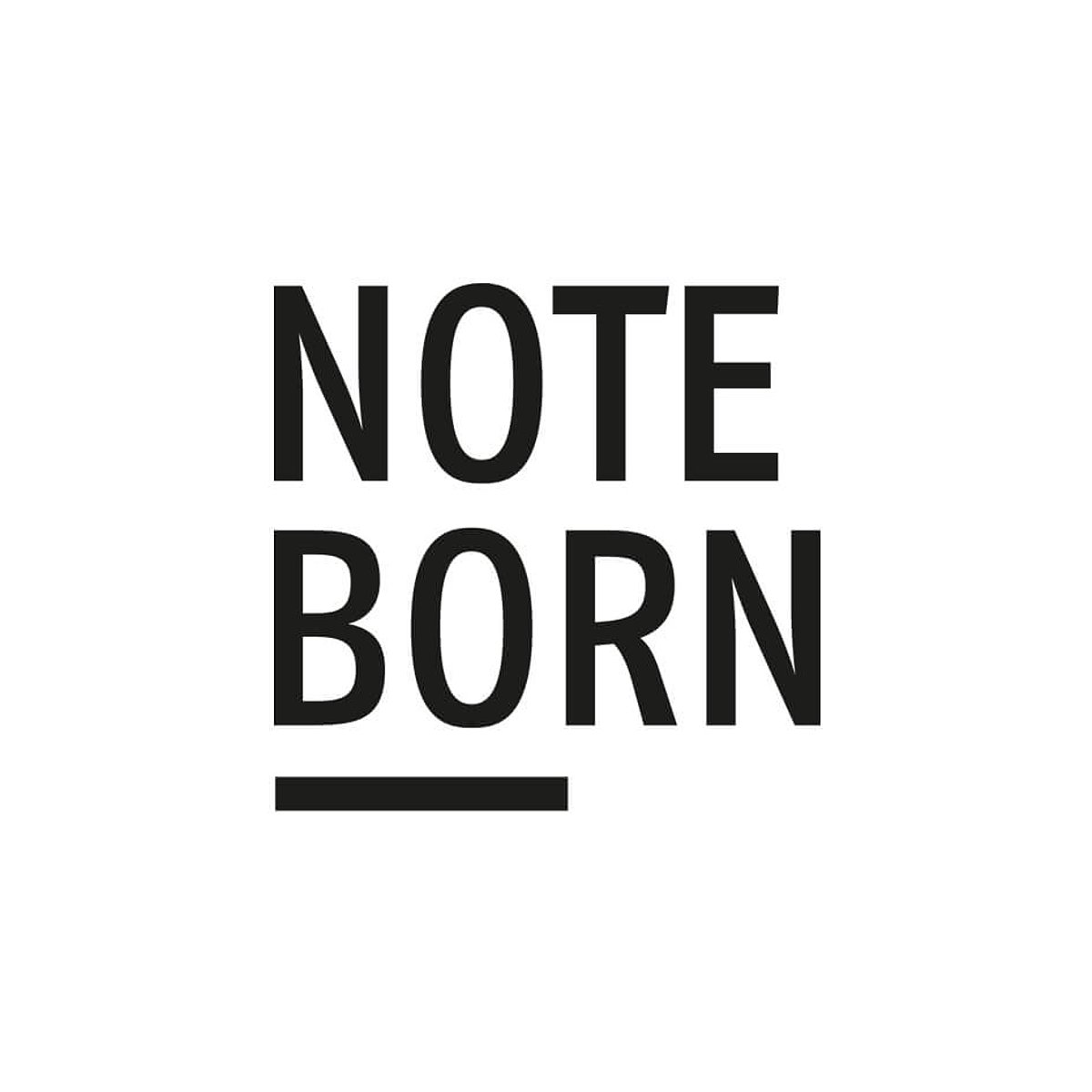 Noteborn Logo in schwarz weiß
