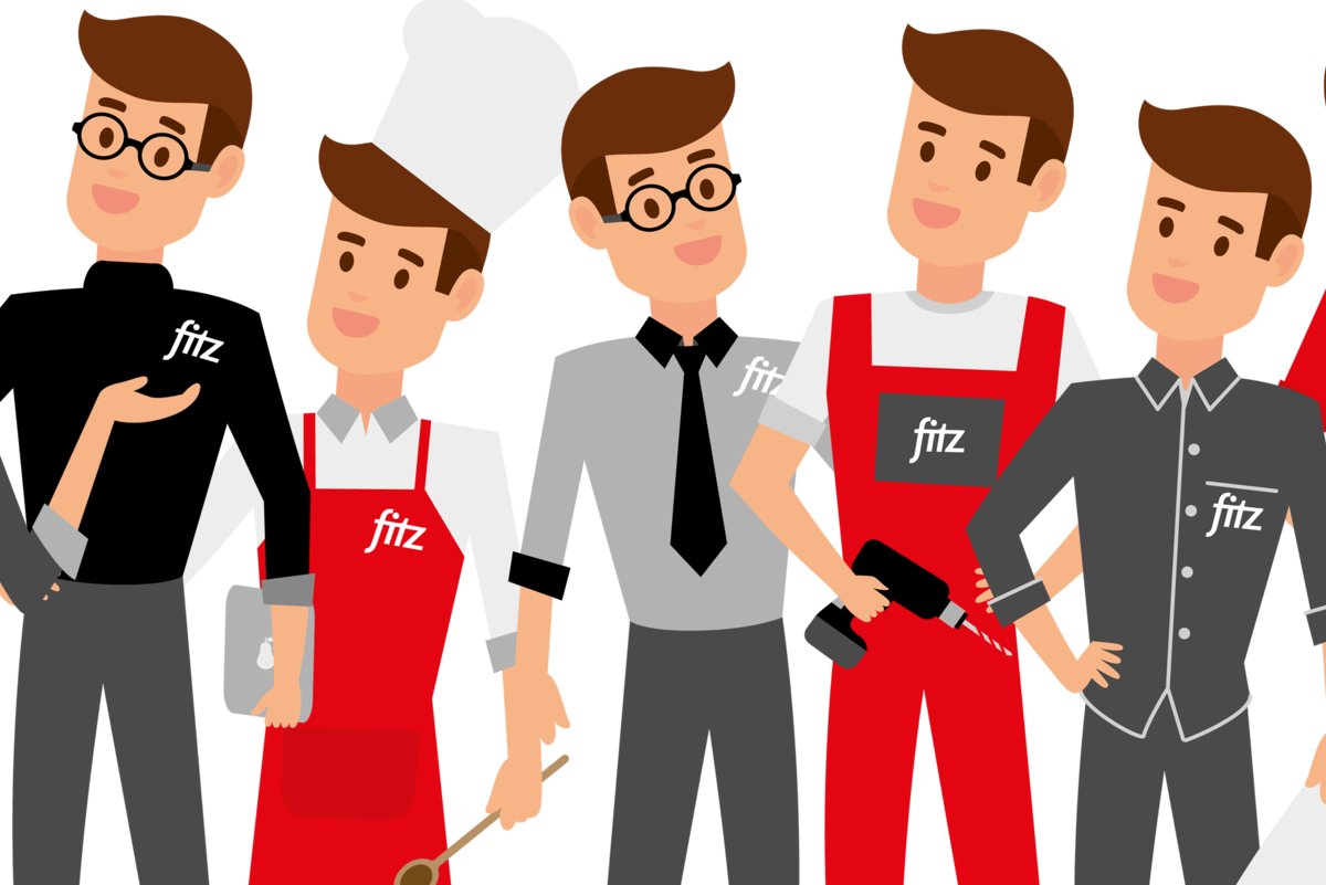 Die Mr. Fitz Crew, gezeichnete Version